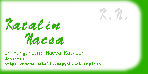 katalin nacsa business card